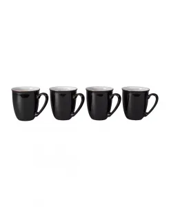 Кофейные кружки Elements, набор из 4 шт. Denby, black