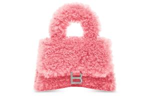 Furryhourglass Овчинная Кроссбоди Мини Сумка Через Плечо Женская Розовая Balenciaga