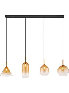 Подвесной светодиодный светильник "Lopusa" в черно-золотом исполнении - (Д)112 x (Ш)20 x (В)120 см