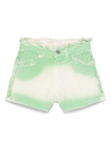 Детские шорты с потертостями MSGM MSGM Kids, зеленый