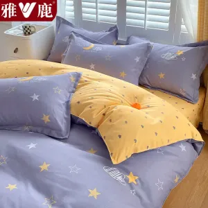 Yalu Пододеяльник 150х200 см, принт Good Night's Heart, серый, дышащий