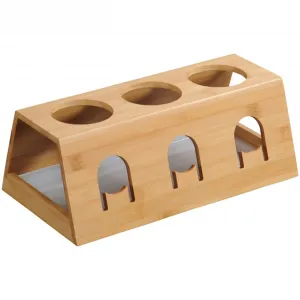 Держатель для бутылок KESPER с поддоном для 3 бутылок, изготовлен из бамбука, сертифицированного FSC, цвет natur/weiß