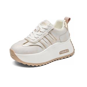 Женские противоскользящие кэжуал кеды Low Top POOQ, золото