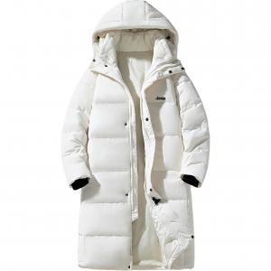 Пуховик Unisex с капюшоном утепленный Jeep, бежевый