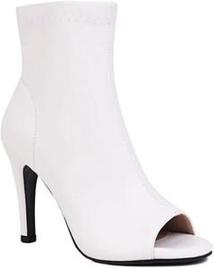 Женские ботильоны для современного джазового и пол-данса JXUZY с открытым носком и шпилькой для выпускного Generic, D629-White