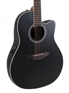 Акустико-электрогитара Ovation Applause AB24 Traditional Series средней глубины, черная