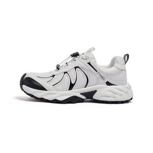 CAMEL Износостойкие и легкие низкие массивные кроссовки женские бело-черные, цвет White/Black