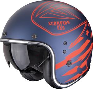 Открытый шлем Scorpion belfast evo dawg, Blue/Red