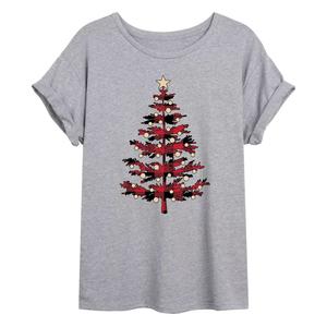 Детская клетчатая футболка большого размера с рисунком «Рождественская елка» Licensed Character