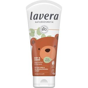 Гель для душа waschlotion & shampoo Lavera, объем 200 мл