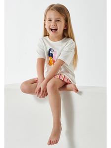 Schiesser Пижама белого/розового цвета