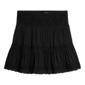 Юбка Superdry Ibiza Lace Mix short skirt, черный