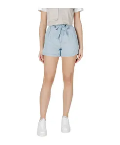 Светло-Голубые лиоцелловые шорты с высокой талией и поясом Only, синий