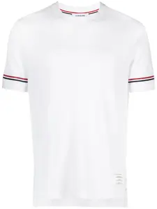 Трикотажный топ в полоску THOM BROWNE, белый