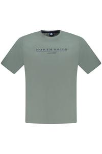 Футболка мужская North Sails с коротким рукавом и надписью на груди, зеленый