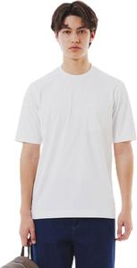 Мужская футболка Lacoste с карманом, быстросохнущая, эластичная, из эластичного материала, белый