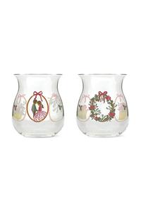 Рождественский декоративный подсвечник 7,5 х 7 см, 2 шт. Holmegaard, прозрачный