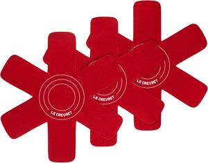 Набор защитных подставок для посуды Le Creuset из фетра, красный
