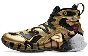 Баскетбольные кроссовки Marvel X KT4 мужские высокие золотисто-черные Anta