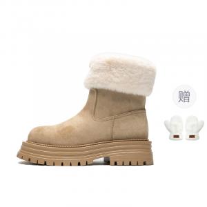 Снежные ботинки Women's Black/Khaki ZHR, хаки[Free Warm Winter Glove]