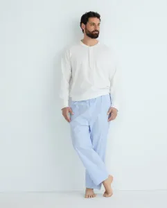 Мужские полосатые пижамные длинные брюки Emidio Tucci, светло-голубой