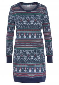 Ночная рубашка LASCANA, темно-синий