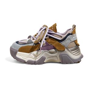 Женские кроссовки на платформе Low-Top Chunky A poinsettia princess, фиолетовый