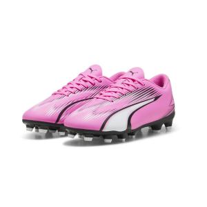 Футбольные бутсы ULTRA PLAY FG/AG для молодежи PUMA Poison Pink White Black