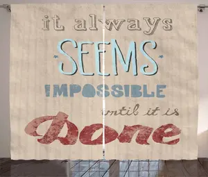 Мотивирующая деревенская штора ABAKUHAUS, Мудрость и упорство, универсальные ленточные шторы для гостиной с петлями и крючками, 280 x 225 см, светло-коричневый, сине-рубиновый Abakuhaus