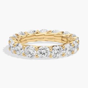 Кольцо Trellis Lab-Grown Diamond Eternity из 14-каратного желтого золота (5 карат Tw. - FG / VS2-SI1) Blue Nile
