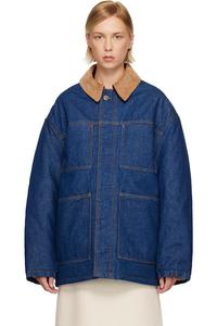 Ami Paris Синяя стеганая рабочая джинсовая куртка