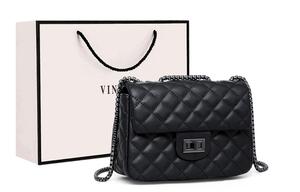 Кожаная сумка через плечо из коровьей кожи маленькая квадратная классическая женская черная VINEY, темно-синяя