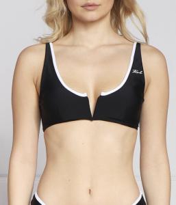 Купальный топ Karl Lagerfeld с подписью, черный