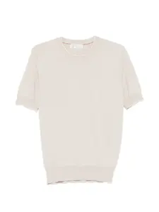 Футболка с круглым вырезом Brunello Cucinelli, бежевый