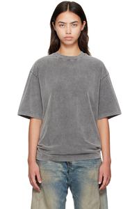 Acne Studios Серая футболка с круглым вырезом свободного кроя