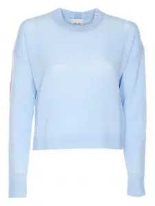 Свитер с круглым вырезом и длинными рукавами ALLUDE, синий