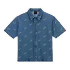 Рубашка flight denim print denim shirt 'blue' Air Jordan, синий