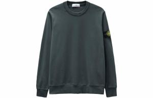 Толстовка с круглым вырезом и нашивкой в виде компаса Stone Island, lead серый