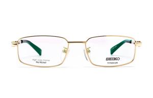 Квадратные очки в золотой оправе для мужчин SEIKO, золотой