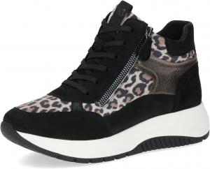 Женские современные модные ботинки Caprice, Black Leo Comb