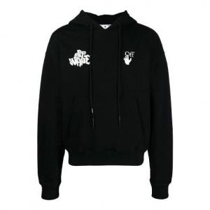 Толстовка OFF-WHITE SS21 Red Tongue Out Over Logo Printing Pullover Loose Fit Black, черный