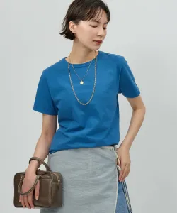 Хлопково-льняная футболка Tenjiku Babylone, цвет Light Blue 82