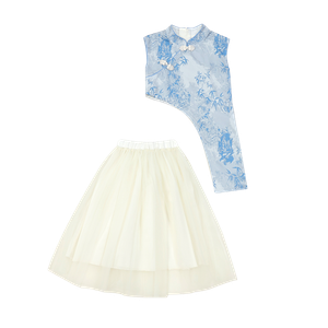 Детский двухкомпонентный комплект с юбкой и воротником-гольф PROTECTCAMEL, girls' skirt