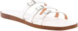 Seychelles Buckle Leather Sandal, белый