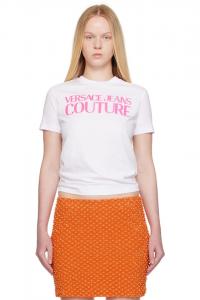 Футболка с логотипом учреждения Versace Jeans Couture, белый