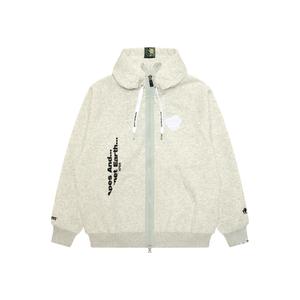 Толстовка с капюшоном на молнии от A Bathing APE Aape, серо-белый