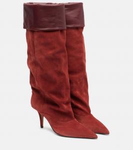 Инес 75 замковые высокие сапоги до колена Paris Texas, Brandy-Rouge Noir