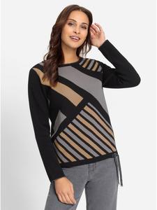 Свитер с длинными рукавами черного цвета с рисунком верблюжьей шерсти WITT WEIDEN