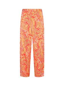 Женские брюки оранжевого цвета с разноцветными вставками IZIA