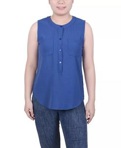 Миниатюрная блузка без рукавов Air Flow NY Collection, синий